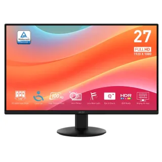 【MSI 微星】PRO MP272L 27型 IPS 100Hz 平面護眼商用螢幕(EyesErgo技術/HDMI/1ms)