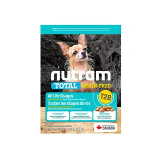 【Nutram 紐頓】T28無穀全能系列-鮭魚+鱒魚挑嘴犬小顆粒 1.13kg/2.5lb*2包組(犬糧、狗糧、狗飼料)