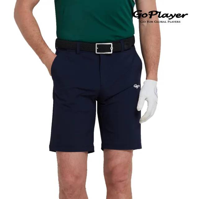 【GoPlayer】出清特價 男沖孔彈性高爾夫短褲(高爾夫球褲 彈性透氣 運動休閒短褲)