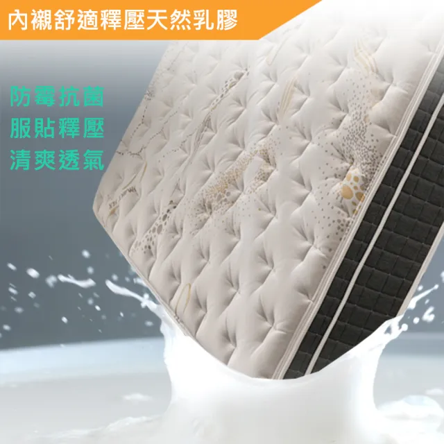 【FAMO 法摩】單人加大恆溫涼感/乳膠/護框加厚獨立筒床墊3.5x6.2尺x27cm-麵包床