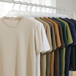 【D.studio】韓版夏季薄款經典百搭男生短袖上衣(短袖t恤寬鬆上衣素T男裝衣服短袖男運動上衣大尺碼 T657)