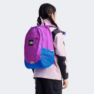 【The North Face】北面兒童紫色大尺寸品牌LOGO休閒後背包｜8AMXBET(書包)