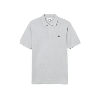 【LACOSTE】男裝-Original L.12.12混色網眼棉質短袖Polo衫(灰色)