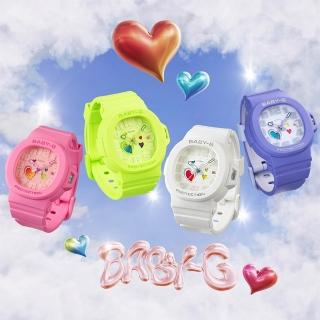 【CASIO 卡西歐】BABY-G 俏皮愛心繽紛變色電子手錶 4色可選(BGA-10-3A/BGA-10-4A/BGA-10-6A/BGA-10-7A)