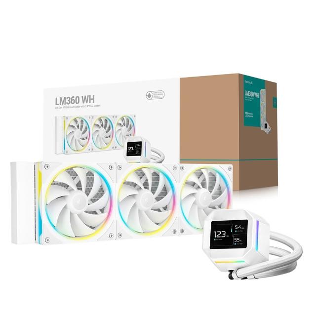 【DeepCool】九州風神 LM360 WH CPU一體式360水冷散熱器(白色)