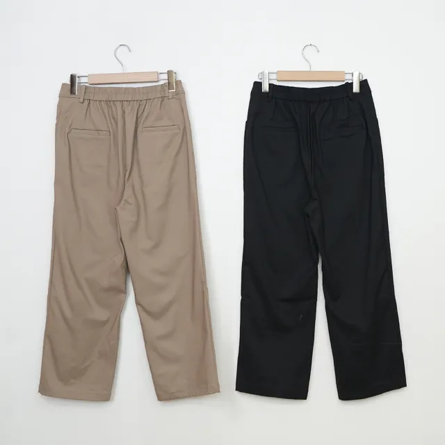 【MASTINA】大口袋後鬆緊九分褲(黑 卡/魅力商品)