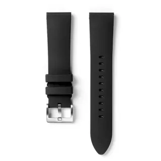 【22】黑色氟橡膠錶帶-四度空間機械錶專用-黑色22mm(22-RS01001)