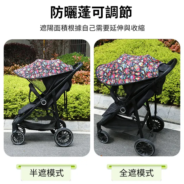 【JHL】加長加寬嬰兒手推車遮陽罩 嬰兒車遮光防曬蓬 防風防塵寶寶傘車遮陽棚 防紫外線推車罩 通用推車配件