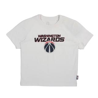 NBA WASHINGTON WIZARDS 兒童T恤 短袖運動上衣 LOGO印花 白色 中性款 35261020 00 noB11
