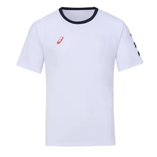【asics 亞瑟士】短袖上衣 男女中性款 亞洲版 排球上衣(2053A257-101)