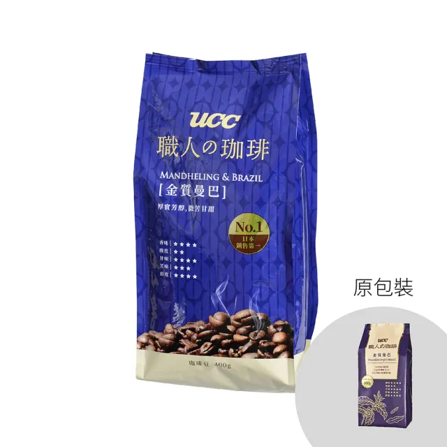 UCC】職人珈琲豆400gx4包(口味任選;金質炭燒/曼巴/橙韻) - momo