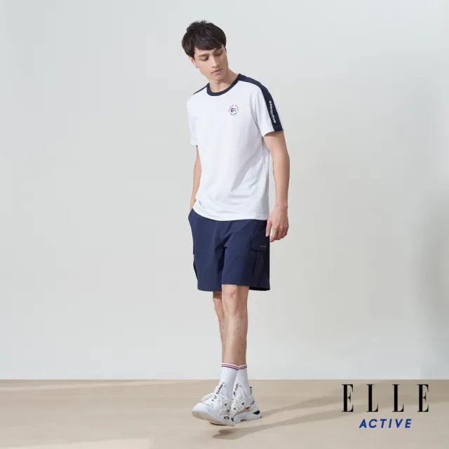 【ELLE ACTIVE】男款 快乾多口袋機能短褲-深藍色(EA25S2M3001#39)