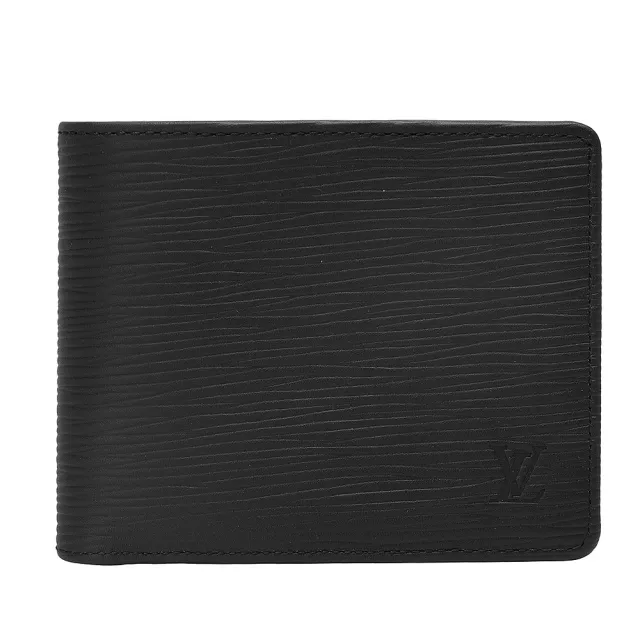 【Louis Vuitton 路易威登】M60662 經典EPI水波紋MULTIPLE三卡交叉短夾(黑)