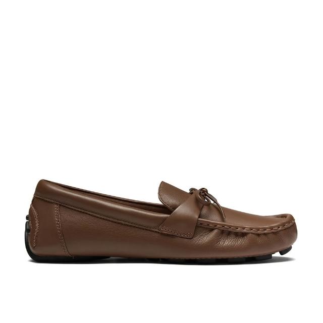 【Clarks】女鞋 Quilto Bow 真皮舒適蝴蝶結莫卡辛鞋 豆豆鞋(CLF80374C)