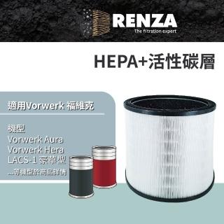 【RENZA】適用 Vorwerk 德國福維克 aura Hera 空氣清淨機(高效HEPA+活性碳濾網 濾芯 濾心)