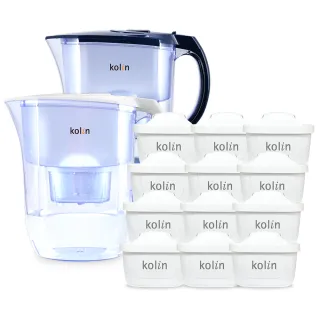 【歌林】四重精濾濾水壺 3.8L+濾芯12入(共13芯/34個月/適用Brita)