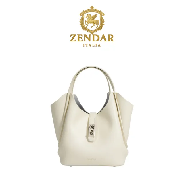 【ZENDAR】直播限定 台灣總代理 限量1折 頂級小牛皮菜籃子肩背包含內包 密卡系列 全新專櫃展示品(3色選)