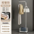 【靚白家居】貓耳移動衣帽架/置物架/鞋架 80CM S342(置物架 玄關架 衣帽架 掛衣架 收納架 推車 衣櫃)