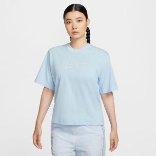【NIKE 耐吉】短袖上衣 女 寬鬆版型 AS W NSW SS TEE BOXY BSB GCEL 藍 II0446-441