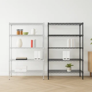 【KIWISH】鐵架MIT防鏽耐用五層架120x46x180cm-雙色(鐵架/收納架/層架/置物架/電器架/鐵力士架)