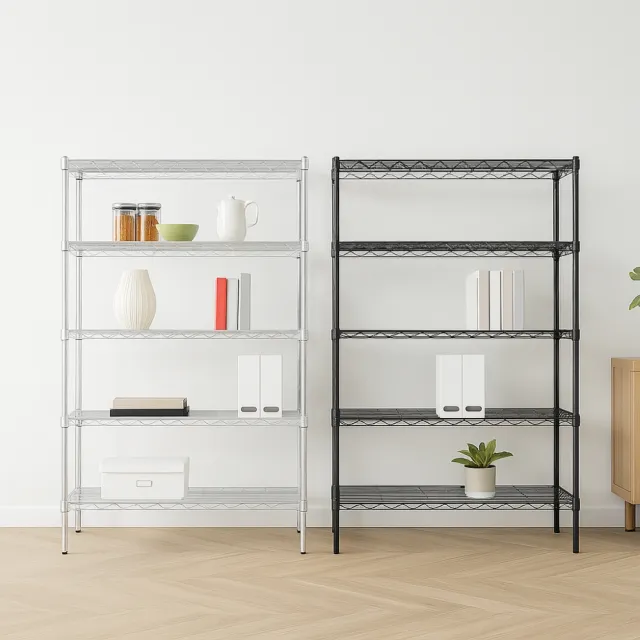 【KIWISH 奇意生活館】鐵架MIT防鏽耐用五層架120x46x180cm-雙色(鐵架/收納架/層架/置物架/電器架/鐵力士架)