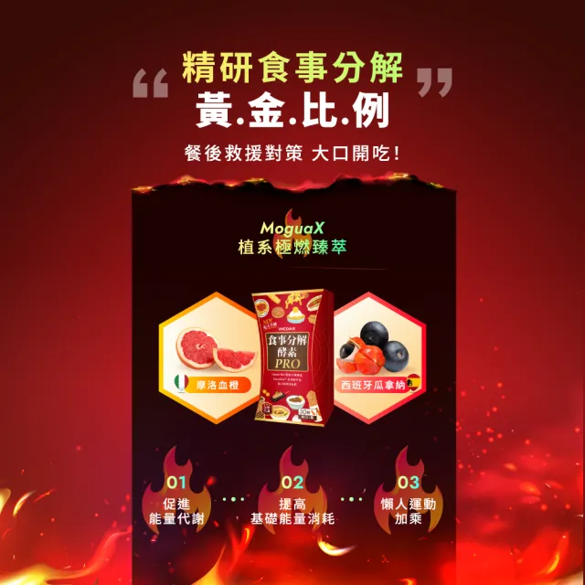 【Wedar 薇達】食事分解酵素PRO 6盒組(30顆/盒.餐後制霸.防彈脂解酵素.促進新陳代謝)