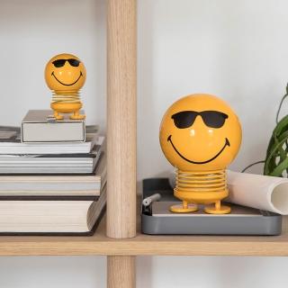 【哈特寶】Hoptimist Smiley Cool S 丹麥微笑彈簧公仔-黃(彈簧設計、家居擺飾、辦公室小物)