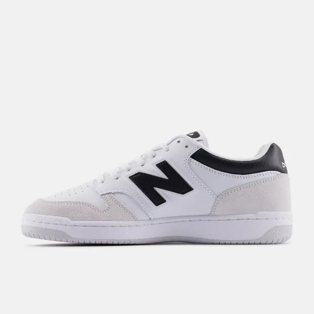 【NEW BALANCE】NB 休閒鞋 男鞋 女鞋 運動鞋 皮革 麂皮 黑白 BB480LIW