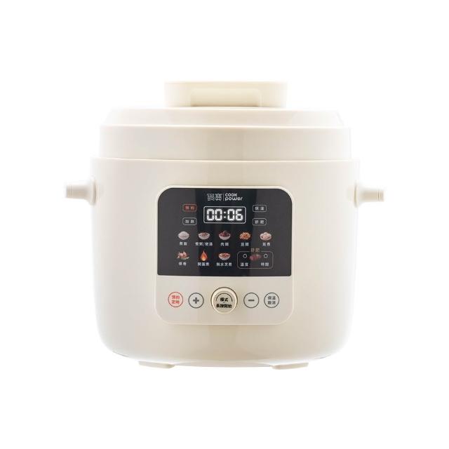 【CookPower 鍋寶】智慧型舒肥定溫萬用壓力鍋6L/附陶瓷內鍋-白色(CW-6810)