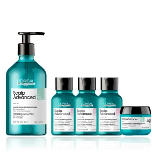 【L’OREAL 巴黎萊雅PRO】絲漾博水楊酸控油洗髮精500ml(控油/蓬鬆/扁塌髮救星/洗髮精)