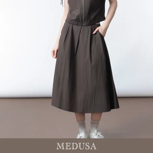 【MEDUSA 曼度莎】現貨-街頭 Logo 腰頭休閒裙 - 2色（M-XL）｜休閒短裙 休閒裙 街頭風短裙(605-5410C)
