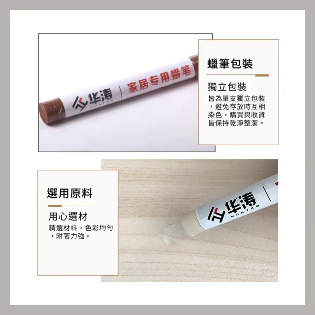 傢具補漆蠟筆 2入 木地板修補 補漆筆 塗裝修補筆 傢具補漆膏 618-WRP(10種顏色任選 刮痕修復)