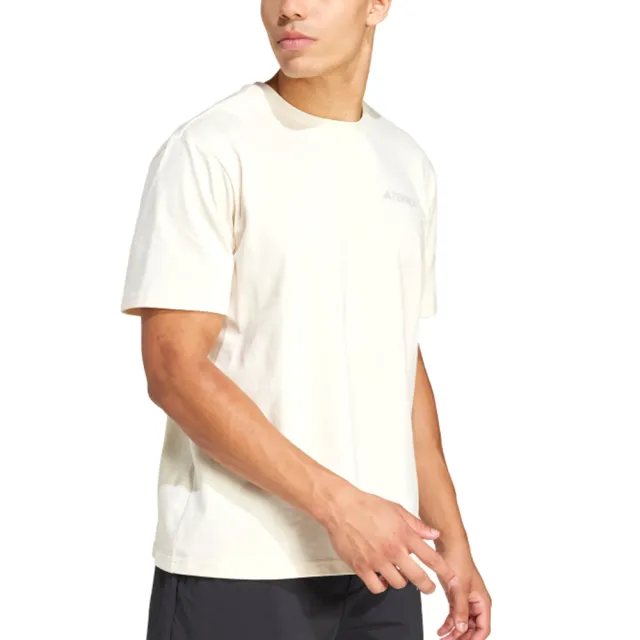 【adidas 愛迪達】XPL Polygiene T 男款 奶油色 三葉草 愛迪達 圓領 上衣 短袖 JI8314