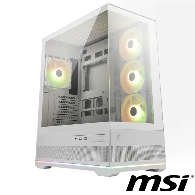 【MSI 微星】機殼+電源組合★MAG PANO 110R PZ WHITE電腦機殼+微星850W 金牌 MAG A850GL PCIE5 WHITE 80PLU