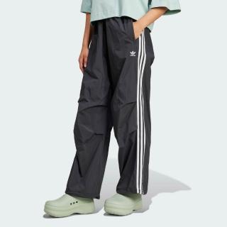 【adidas 愛迪達】長褲 女款 運動褲 三葉草 3 S PARA PANT 黑 IY7251(L5048)