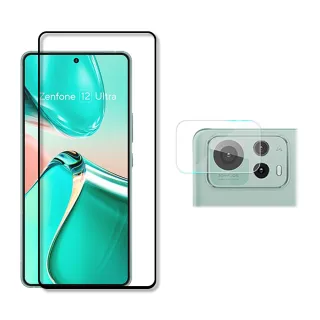 【RedMoon】ASUS ZenFone12 Ultra 手機保護貼2件組 9H玻璃保貼+厚版鏡頭貼
