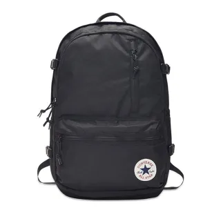 【CONVERSE】後背包 運動包 書包 旅行包 大容量 雙層 STRAIGHT EDGE BACKPACK 黑 UA5797-023