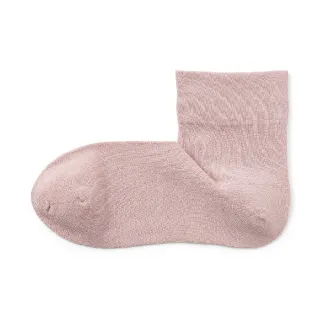【MUJI 無印良品】女足口柔軟莫代爾混輕薄直角短襪(共10色)