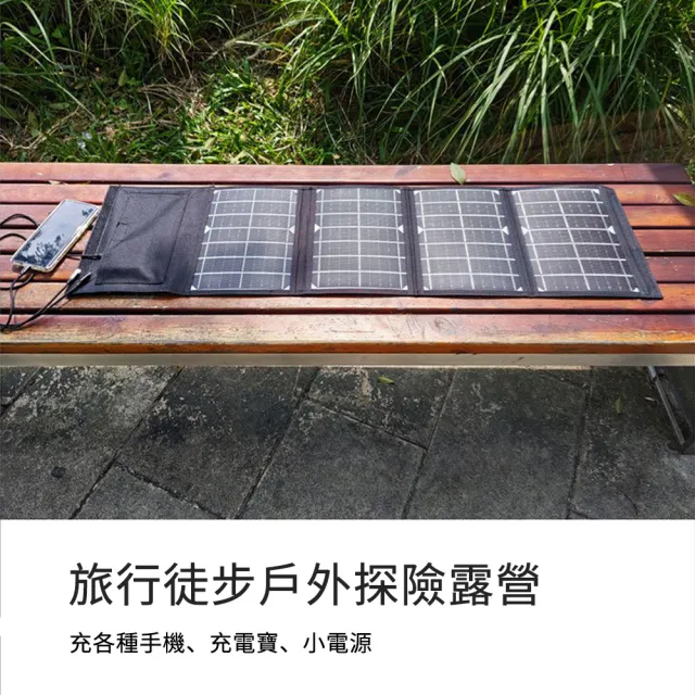 太陽能板 充電板 50W 太陽能發電板( ETFE面板 高轉化率 防水 USB+DC QC快充)