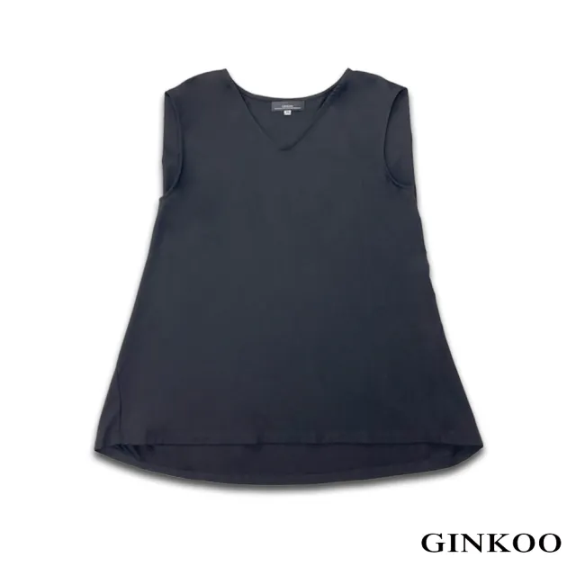 【GINKOO 俊克】V領打褶背心