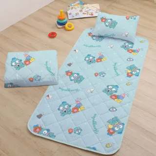 【戀家小舖】台灣製-卡通正版授權兒童睡墊三件組(我的幸運物-人魚漢頓)