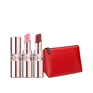 【YSL】官方直營 情挑誘光潤唇膏2入組(水潤唇膏/精品潤唇膏/護唇膏)