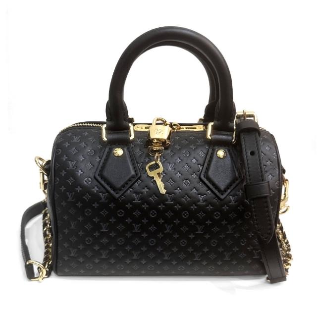 LV LOUIS VUITTON路易威登 M22595 經典 SPEEDY 限量柔軟 Monogram 壓花手提斜背包