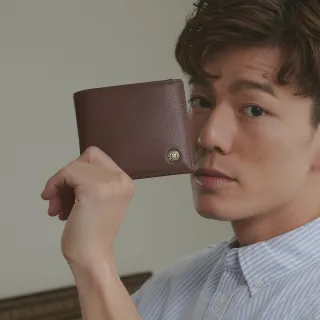 【Kinloch Anderson 金安德森】George 左右翻單窗式短夾(咖啡色)