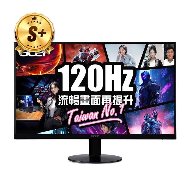 【Acer 宏碁】S+ 福利品 SA270 G0 電腦螢幕(27型/FHD/120Hz/1ms/IPS)