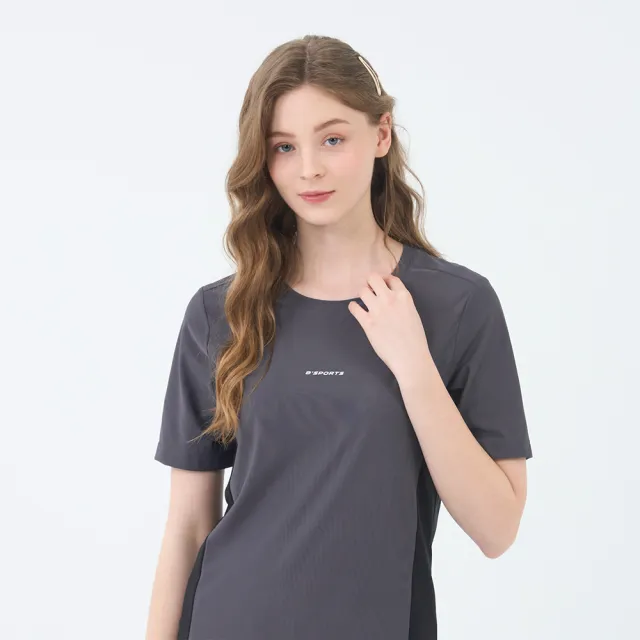 【GIORDANO 佐丹奴】女裝 高彈力涼感拼接短袖上衣(多色任選)
