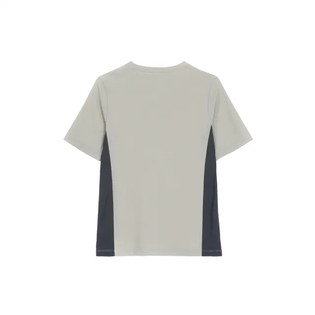 【GIORDANO 佐丹奴】女裝高彈力涼感拼接短袖上衣(58 淡灰綠)
