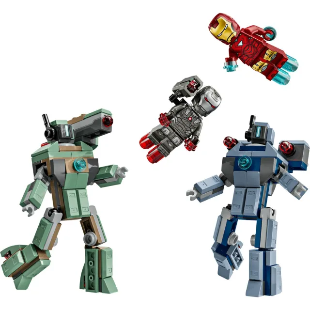 【LEGO 樂高】漫威超級英雄系列 76320 鋼鐵人和戰爭機器大戰漢默鋼鐵士兵(Marvel 鋼鐵人 玩具 積木)