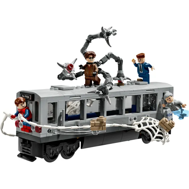 【LEGO 樂高】漫威超級英雄系列 76321 蜘蛛人大戰八爪博士地鐵列車場景(Marvel 蜘蛛人 兒童玩具 積木)