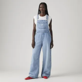 【LEVIS】牛仔吊帶寬褲 女生牛仔褲 人氣新品 001V0-0000